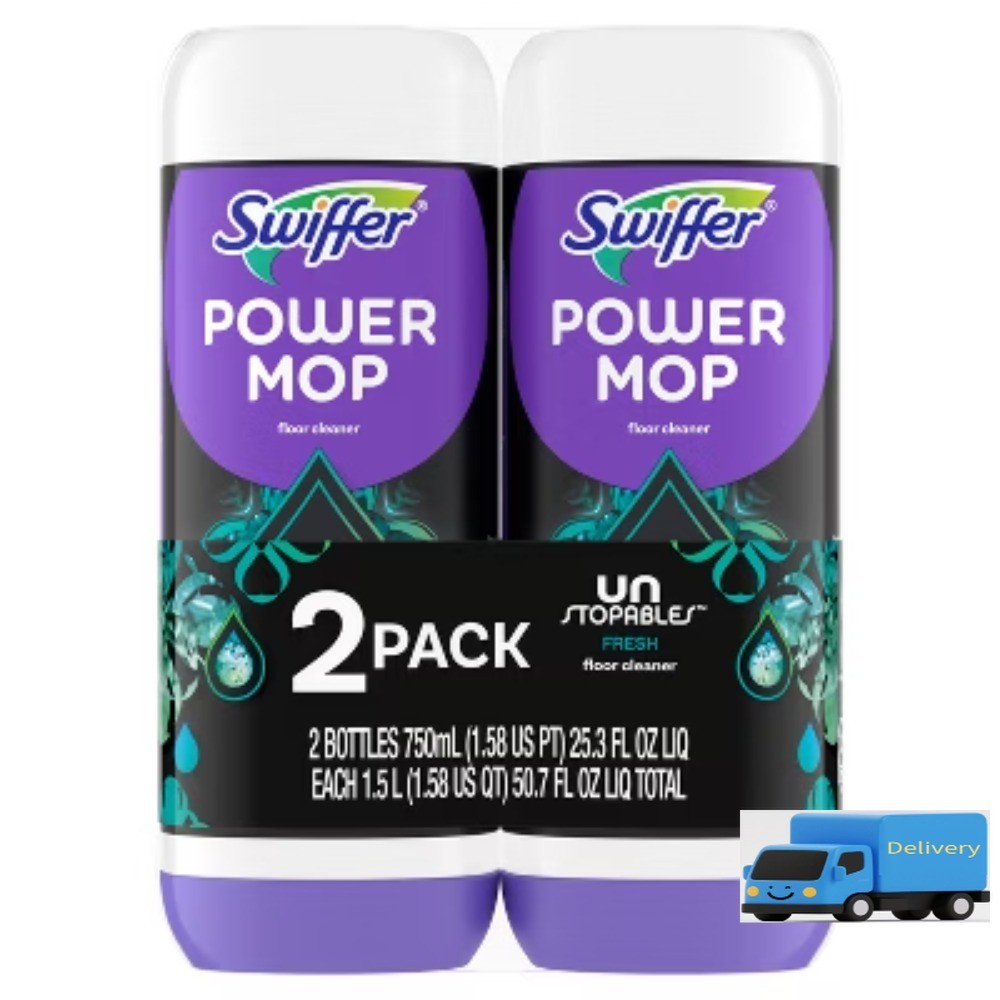 Swiffer Unstopables Fresh PowerMop Floor Cleaner Refill - 2ct/50.7 fl oz