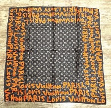 Vintage Louis Vuitton Paris Stephen Sprouse Graffiti Silk Scarf 2008 Virgil