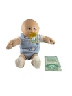 Vintage Cabbage Patch Kids Doll Bald Baby Blue Eyes Pacifier Blue Outfit 1982