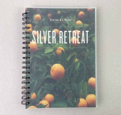 Young Living Silver Retreat Lined Spiral Notebook | Citrus Cover | Hard Covers