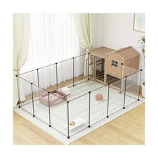 Large Transparent Pet Playpen, 28" H x 20" W, Dog Playpen, Small Animal Playp...