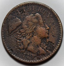 1794 Liberty Cap Large Cent - Head of 94 (S-44) - US 1c Copper Coin