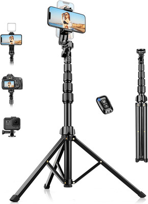 190cm Smartphone Stativ, Aluminium leicht Smartphone Ständer mit Fernbedienung