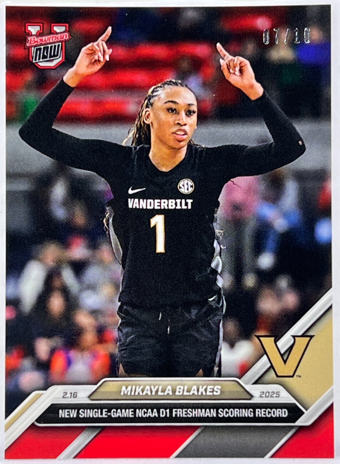 Mikayla Blakes 2024 Bowman U Now Single-Game Scoring Record Red #7/10 #70