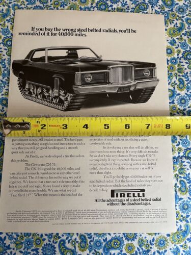 Auto pubblicitaria vintage 1973 Pirelli pneumatici CN 75 stampa su binari - Foto 6 di 7