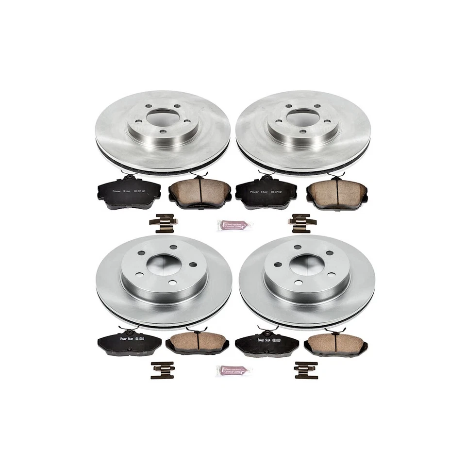 KOE1319 Powerstop Brake Disc and Pad Kits 4-Wheel Set Front & Rear for Mark VIII - Изображение 4 из 4