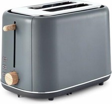 Image of 2-Slice Toaster - Tower T20027G Scandi 800w Wide-Slot in Grey