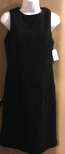 Vintage Y2K Sequin Formal Little Black Dress Vampy Whimsigoth Witchy NWT