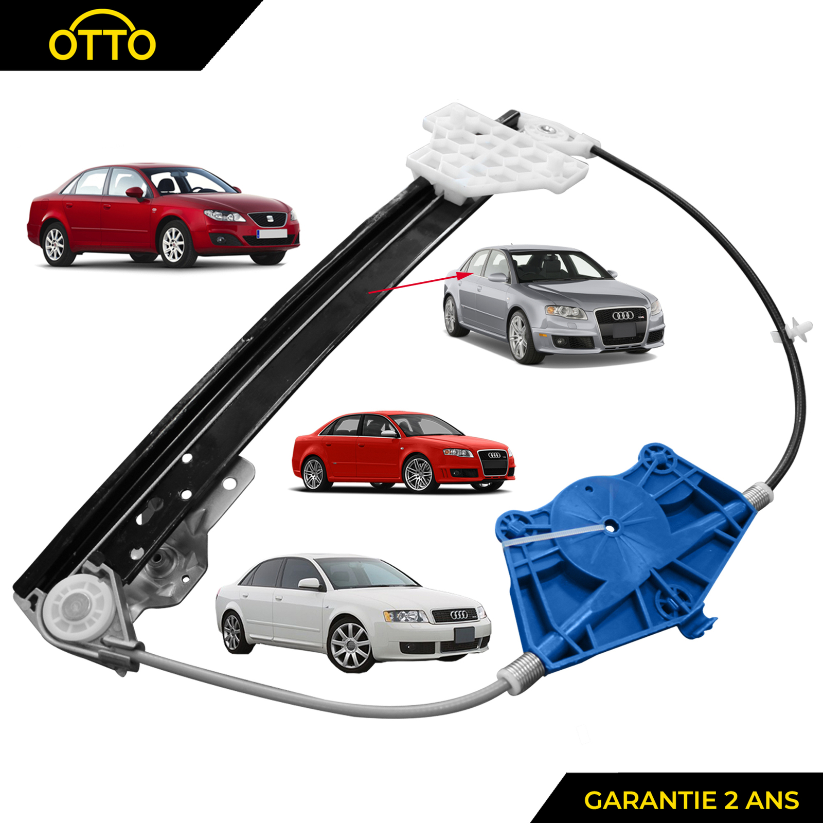 Elektrisches Fensterheber Hinten Rechts FüR Audi A4 S4 RS4 Seat Exeo = 8E0839462-image