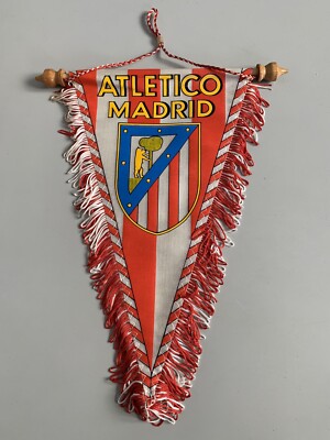 Atletico Madrid grand fanion vintage football banderin