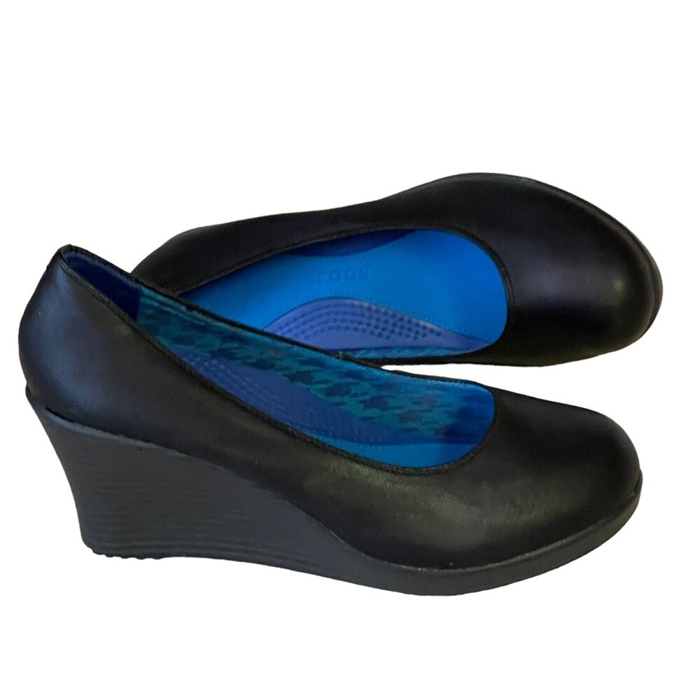 crocs closed toe wedge