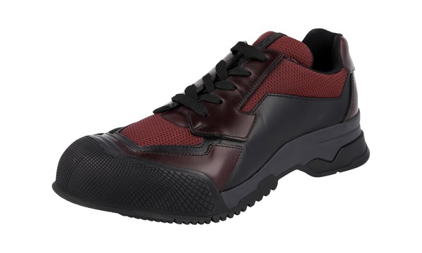 Prada Leder Bike Polarius Chunky Sneaker - 4E2748 - Granato - Neu - 6,5 40,5-image