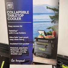 Brand New Titan by Arctic Zone 40 Can Collapsible Tabletop Cooler Deep Freeze