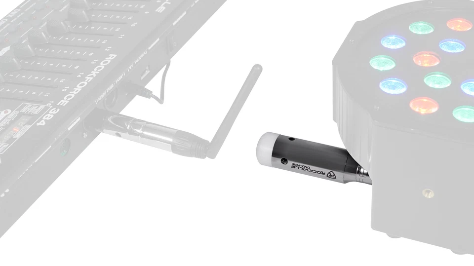 Rockville DMX-WRE 2.4GHZ Wireless DJ DMX Receiver w/ 9 Hour Rechargeable Battery - Image 4 of 4