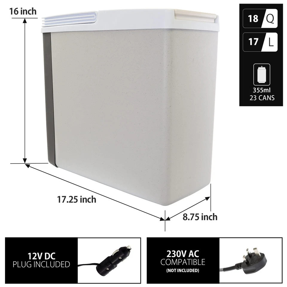 Koolatron P-20WH Electric Portable Cooler 18 Quart 12V Car Cooler/Warmer NEW - Image 2 of 4