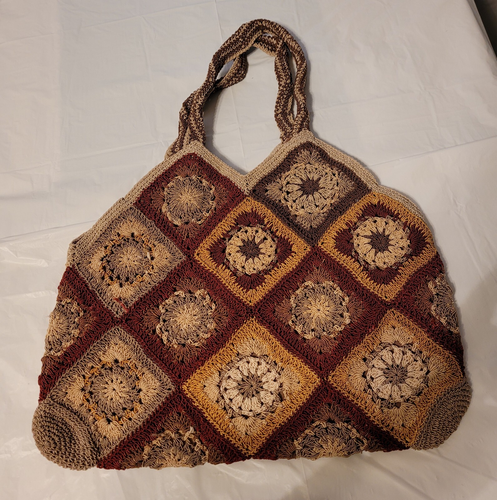 Vintage Woven Patchwork Handbag - image 2