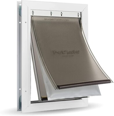 PetSafe Extreme Weather Aluminum Pet Dog Door w/ 3 Flaps Insulation -NEW EDITION