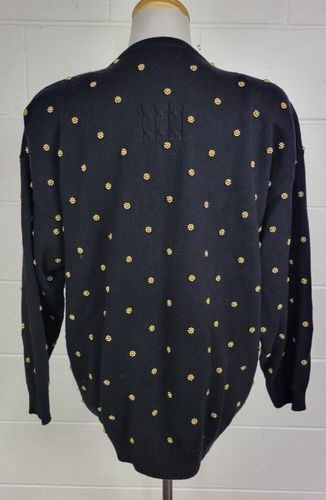 Vintage Marisa Christina Black Gold Beaded Cardigan Sweater 1X - Picture 4 of 8
