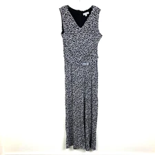 Shelby & Palmer Women's Jumpsuit Size XL Jersey Knit Wide Leg V-Neck Sleeveless