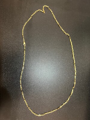 14K Yellow Gold 2.5mm Paperclip Link Chain Necklace, 20''