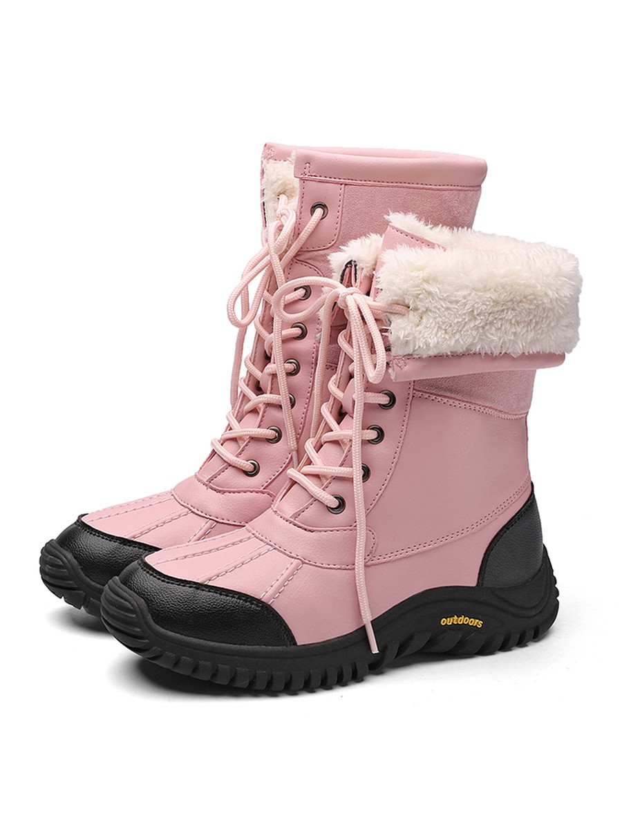 Warm Women Snow Boots Waterproof Winter Boots Nonslip Fur Lined Winter Shoes