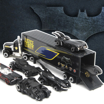 7PCS Batmobile und Container-LKW Spielzeug Set fur fur Kinder Junge Geschenke