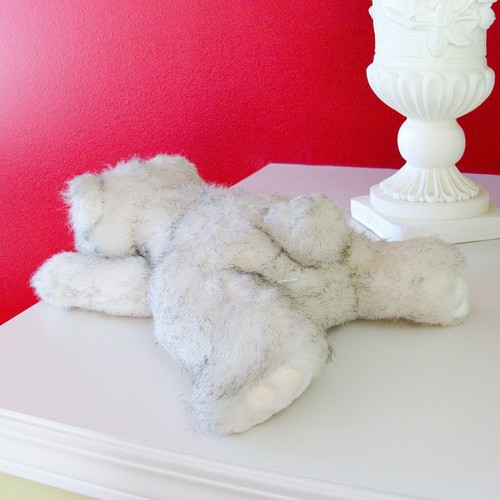 1992 MJC Purr-Fection Black & White Polar Bear Cub Stuffed Animal Vtg Plush Toy - Picture 2 of 5