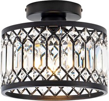 Crystal Ceiling Light Fixture Modern Semi Flush Mount Ceiling Light Chandelier
