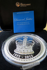 2012 Queen Elizabeth II Diamond Jubilee Australia 1 Kg Silver Coin