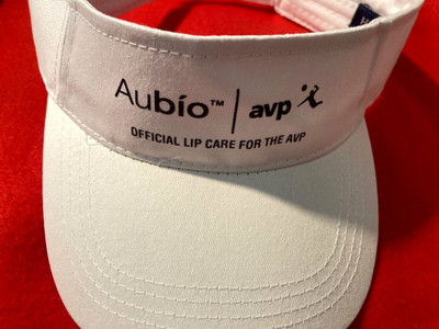 AVP Visor Aubio Official Lip Care for AVP Beach Volleyball O/S NWOT