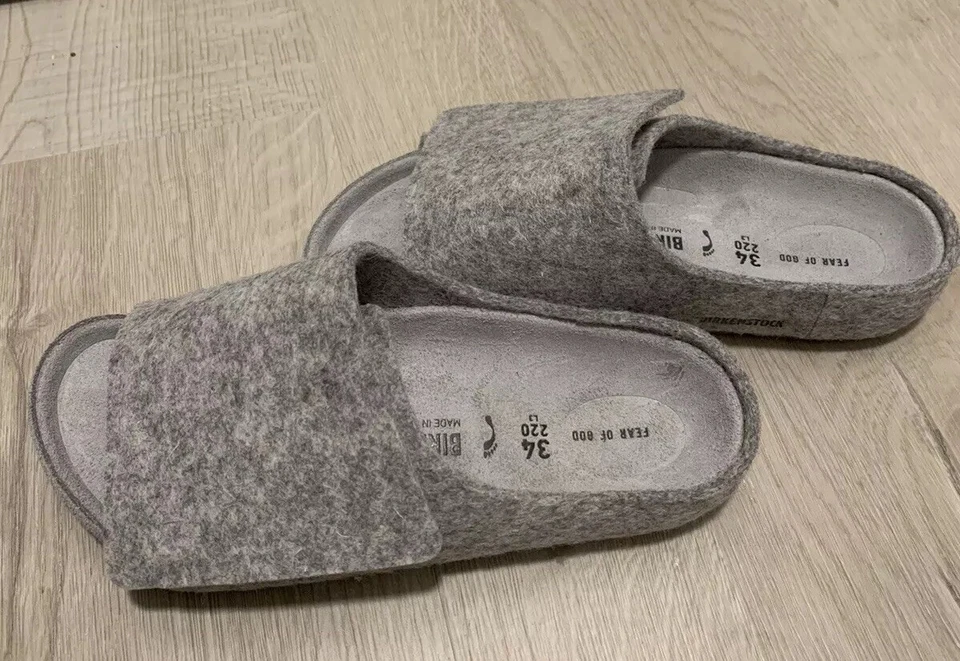 BIRKENSTOCK x FEAR OF GOD LOS FELIZ CEMENT SIZE EU34/US4 100% AUTHENTIC DS W/BOX - Image 2 of 4