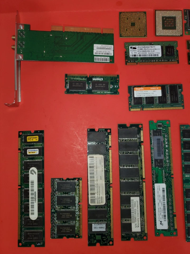 Mix Lot of - 128MB/256MB. DDR RAM and Other Parts. -PARTS ONLY - Image 2 of 4