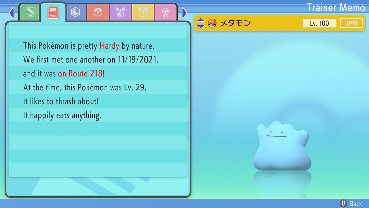 6IV - SHINY- JAPANESE DITTO, POKEMON BRILLIANT DIAMOND & SHINING PEARL  MASUDA