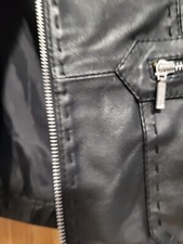 Julia S Roma Leather Jacket Size 12 Black