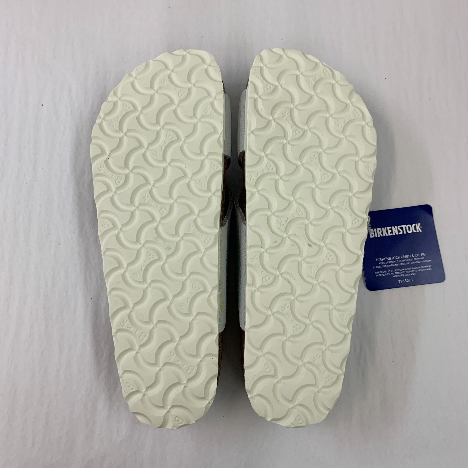 Birkenstock New w/ Box Siena Big Buckle Washed Metallic White Suede Leather Reg image 4