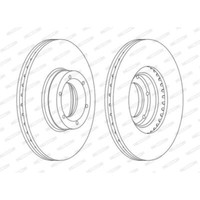 Ferodo 2X Bremsscheibe Vorne Ø280 Mm BelüFtet FüR Renault Master II Kasten FD
