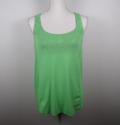 Lululemon Size 6 Green &  Floral Stretch Two Layer Built in Bra Wild Tank