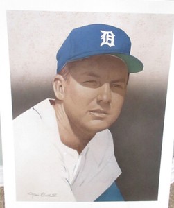 Al Kaline, HoF, Detroit Tigers- Original Artwork by NY Artist, Jim Bliss
