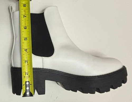 Urban Outfitters UO Gruesas Chelsea Botines Negro Blanco Cremallera Para Mujer’s 8 - Imagen 7 de 12