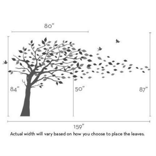 Blowing Leaves Tree Decal - Bild 6 von 11