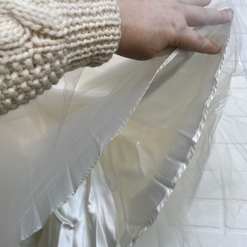 Alexandra Greco Designer Tulle Cream Skirt W/ Silk Liner Tutu Ballerina Size 2 - Picture 5 of 8