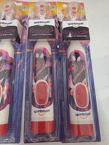 X3 Spiderman Across The Spider-Man Spinbrush Battery Toothbrush, Soft Bristles - Picture 2 of 4