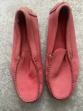 Europannn Mens US Sz 10 - EU 43 Suede Nubuck Slip On Loafers Salmon