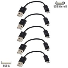 5x 8" inch USB2.0 A type Male to Micro B USB-Male Adapter Cable PC to Phone