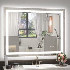 40x32 Inch LED Bathroom Mirror for Wall, 40"L x 32"W Frameless Led Mirror