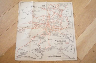 Wilts & Dorset Motor Services Bus Streckenplan 