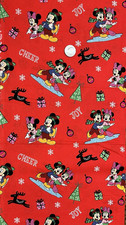 Christmas Disney Fabric, Mickey, Minnie BTY