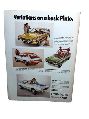 Vintage 1972 Ford Pinto Print Ad Wagon Coupe Sprint Model Car Advertising Retro