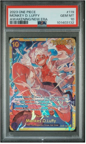 2023 One Piece OP05-119 Awakening Of The New Era EN Monkey D. Luffy  SEC PSA 10