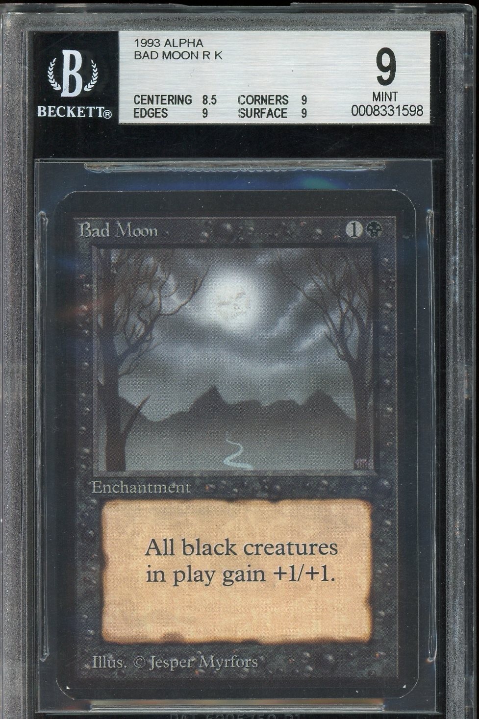 MINT BGS 9 Alpha Bad Moon ~ Vintage Magic/MTG